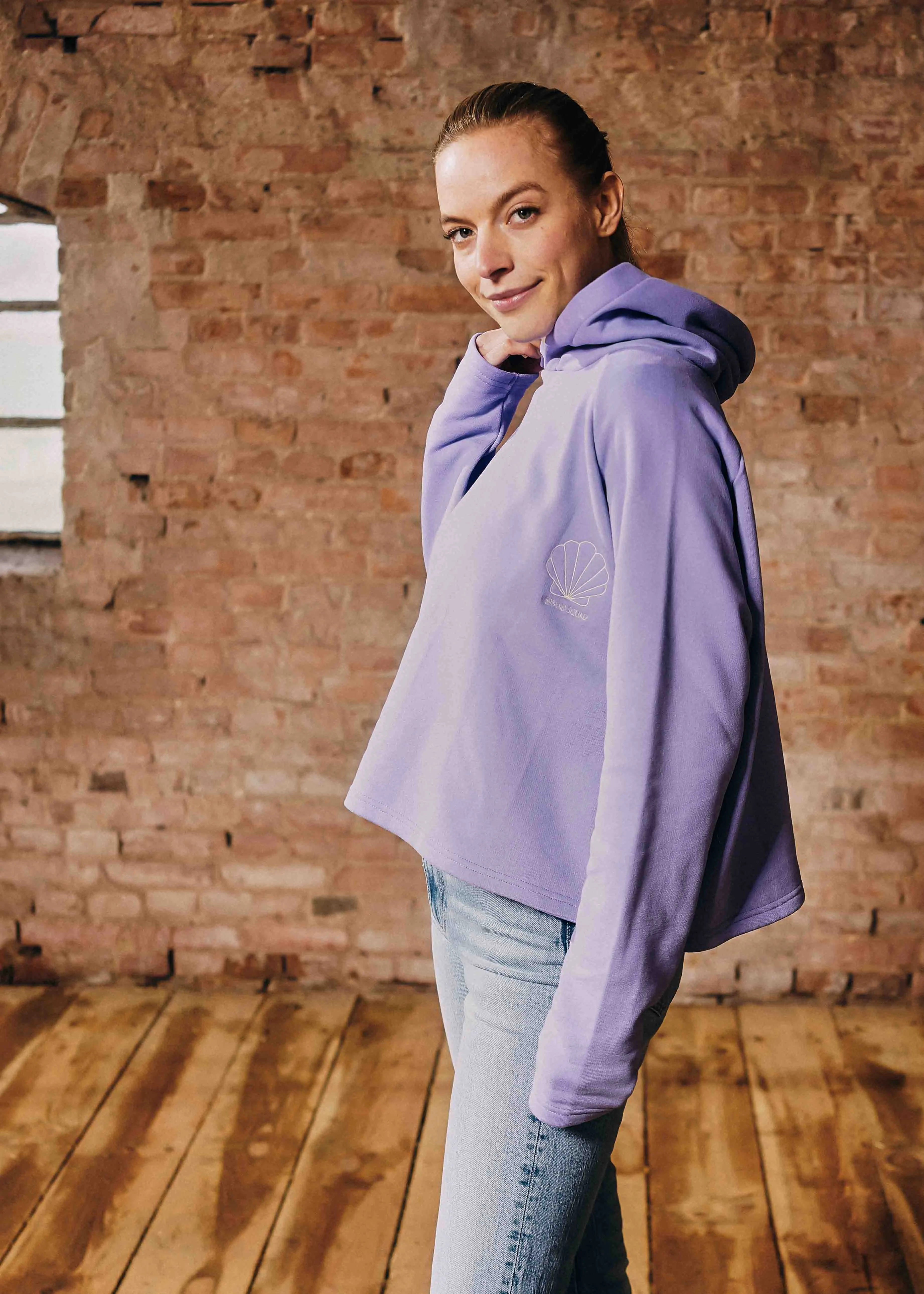 Cropped-Hoodie CONCHA PersianViolet