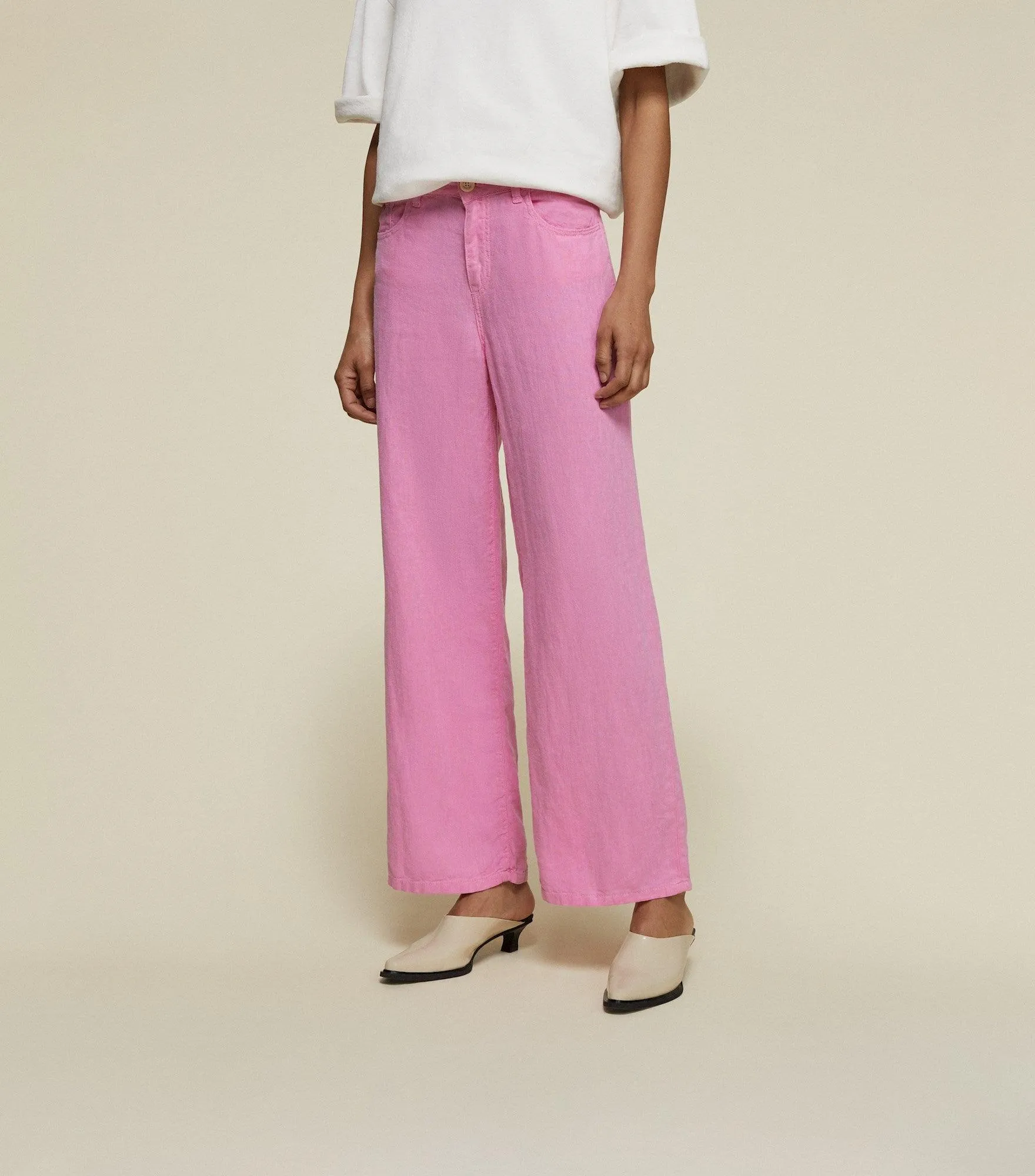 Culotte Linen Colour Azalea Pink