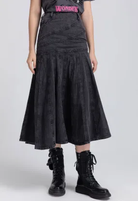 Denim Trumpet Skirt