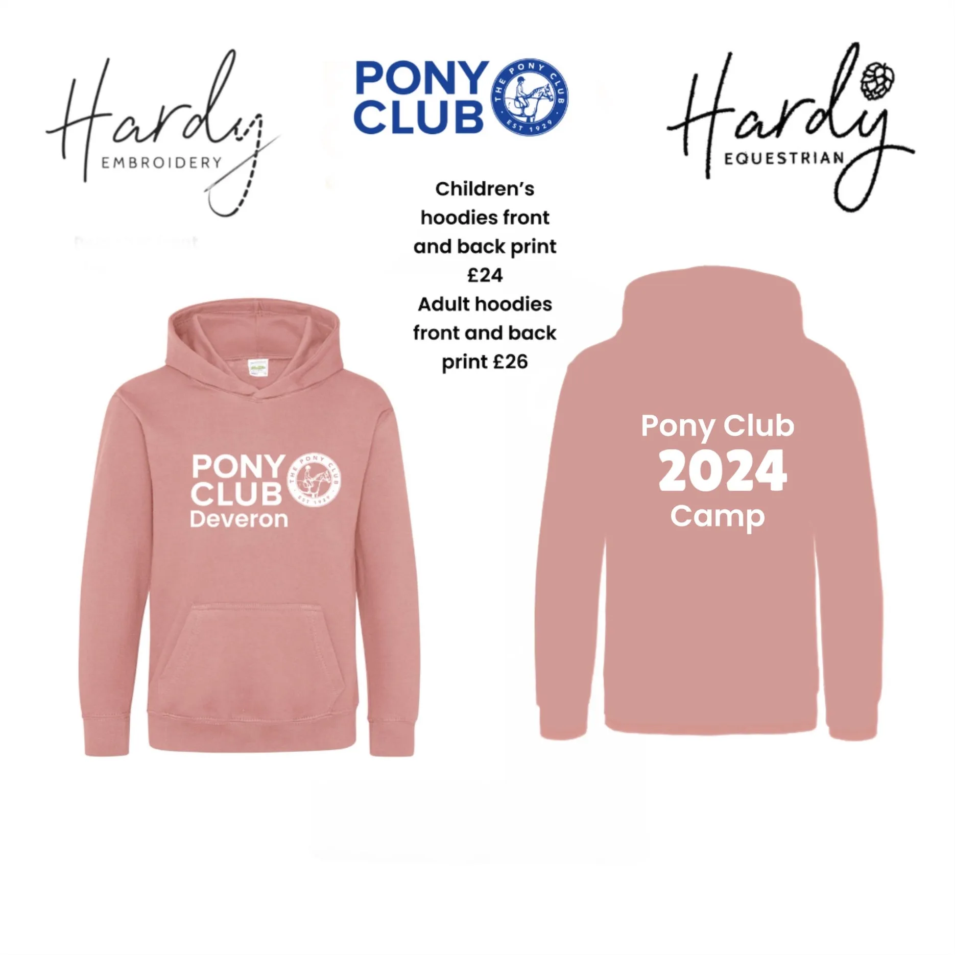 Deveron Pony Club Camp Hoodie 2024 Parents