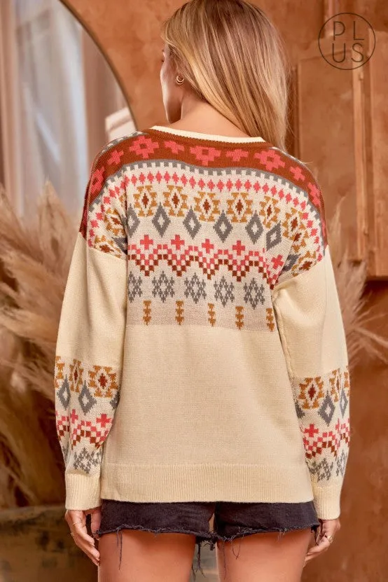 Diamond Shaped Mutli Colored Sweater