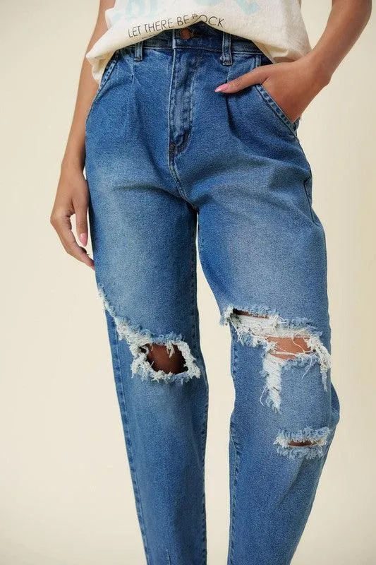 Distressed Slouchy Jean