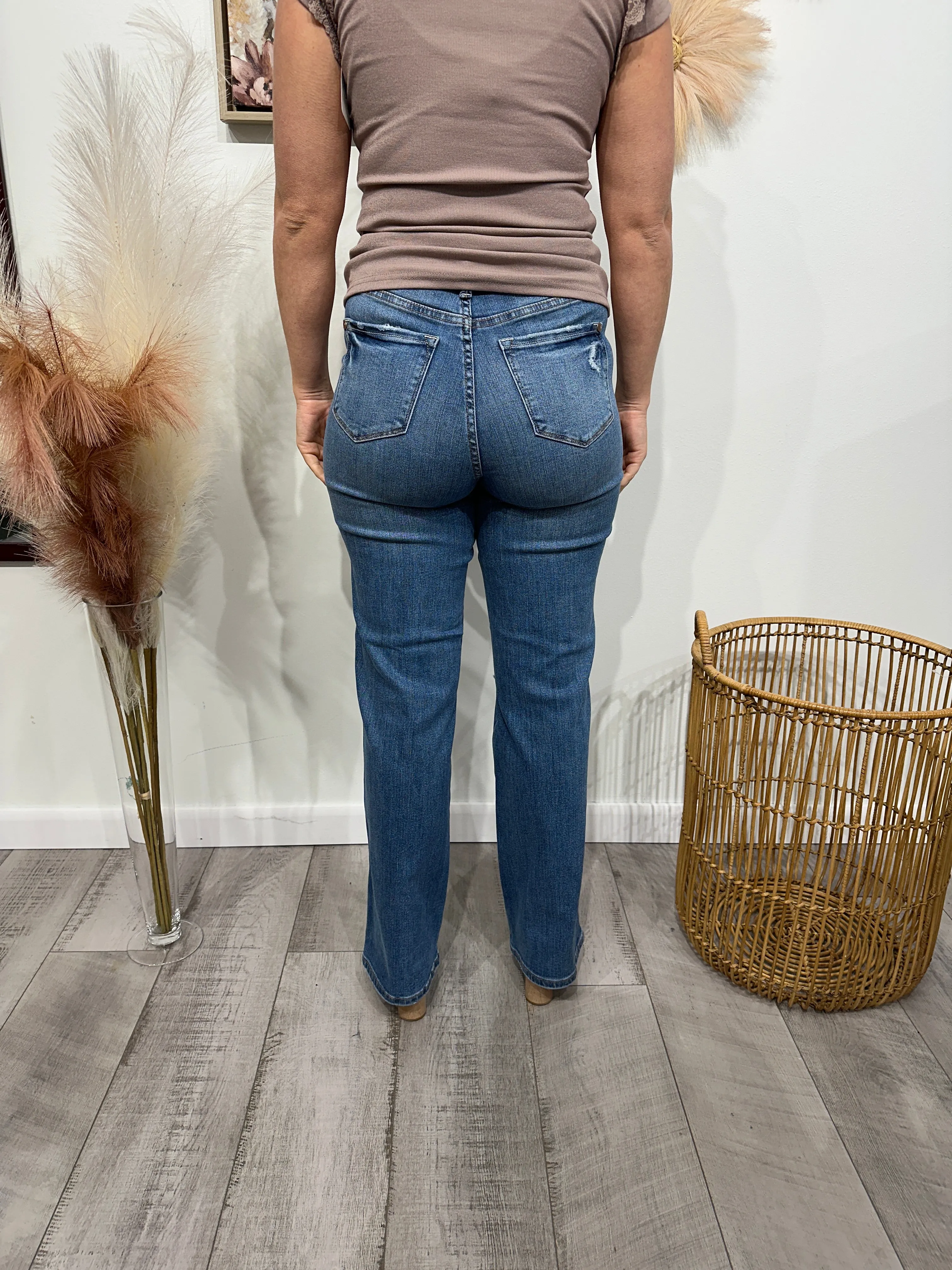 Donna - Judy Blue - A Pair of High Waist Tummy Control Destroy Skinny Jeans