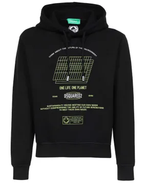 DSQUARED2 D2 Manifesto Cool Hoodie Black S78GU0069-900