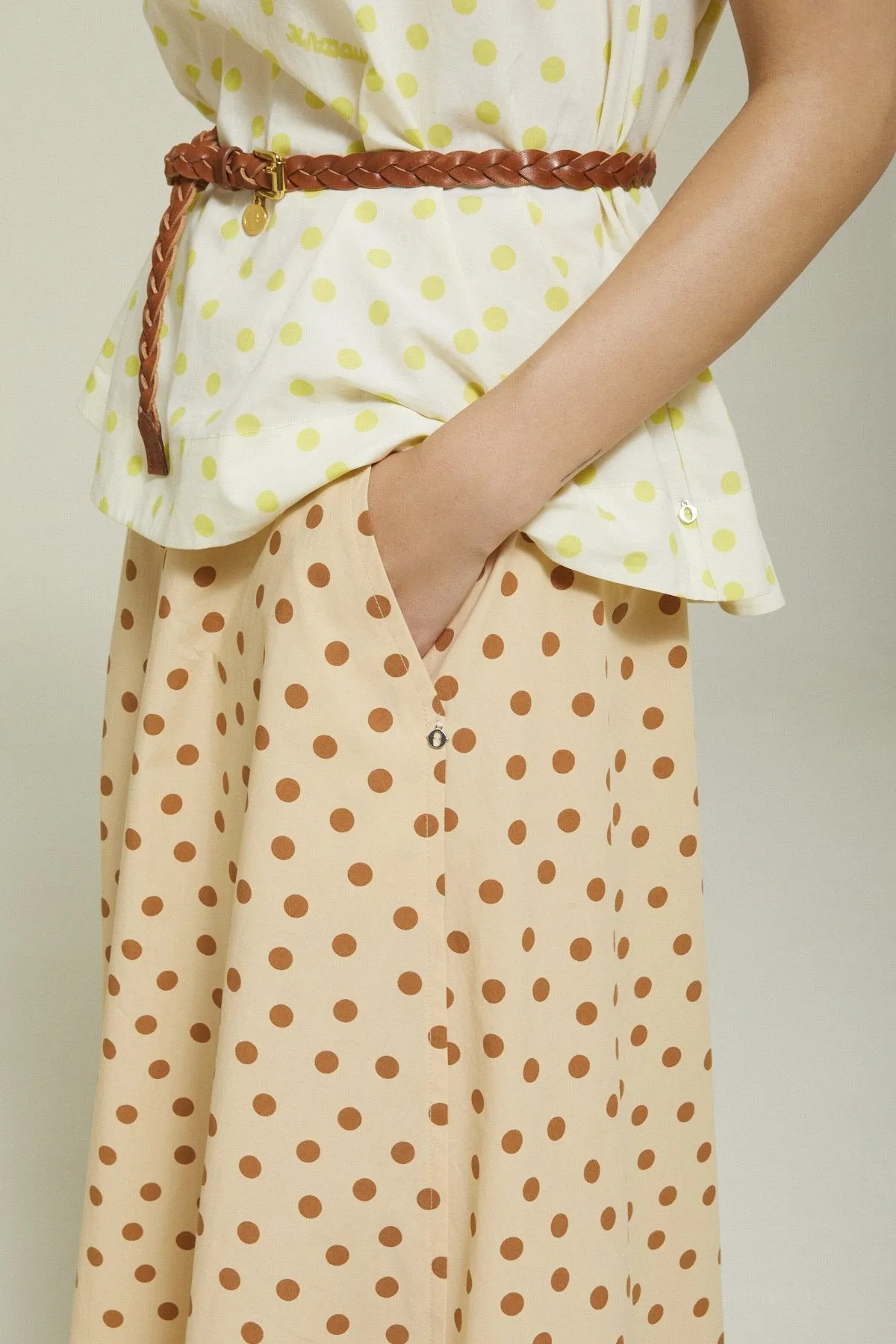 Ecru Polka Trousers