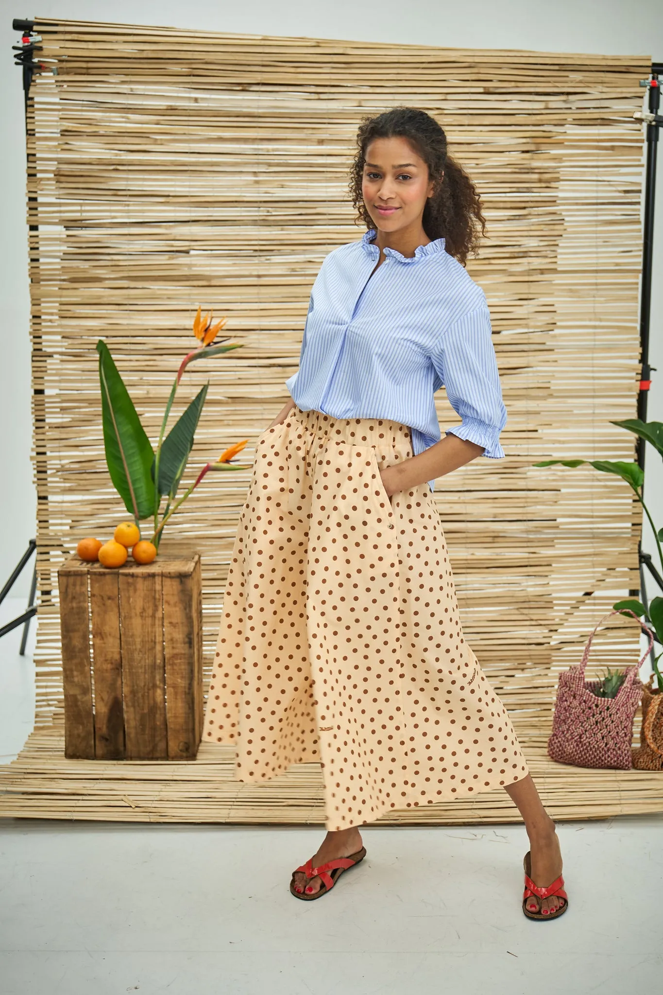 Ecru Polka Trousers