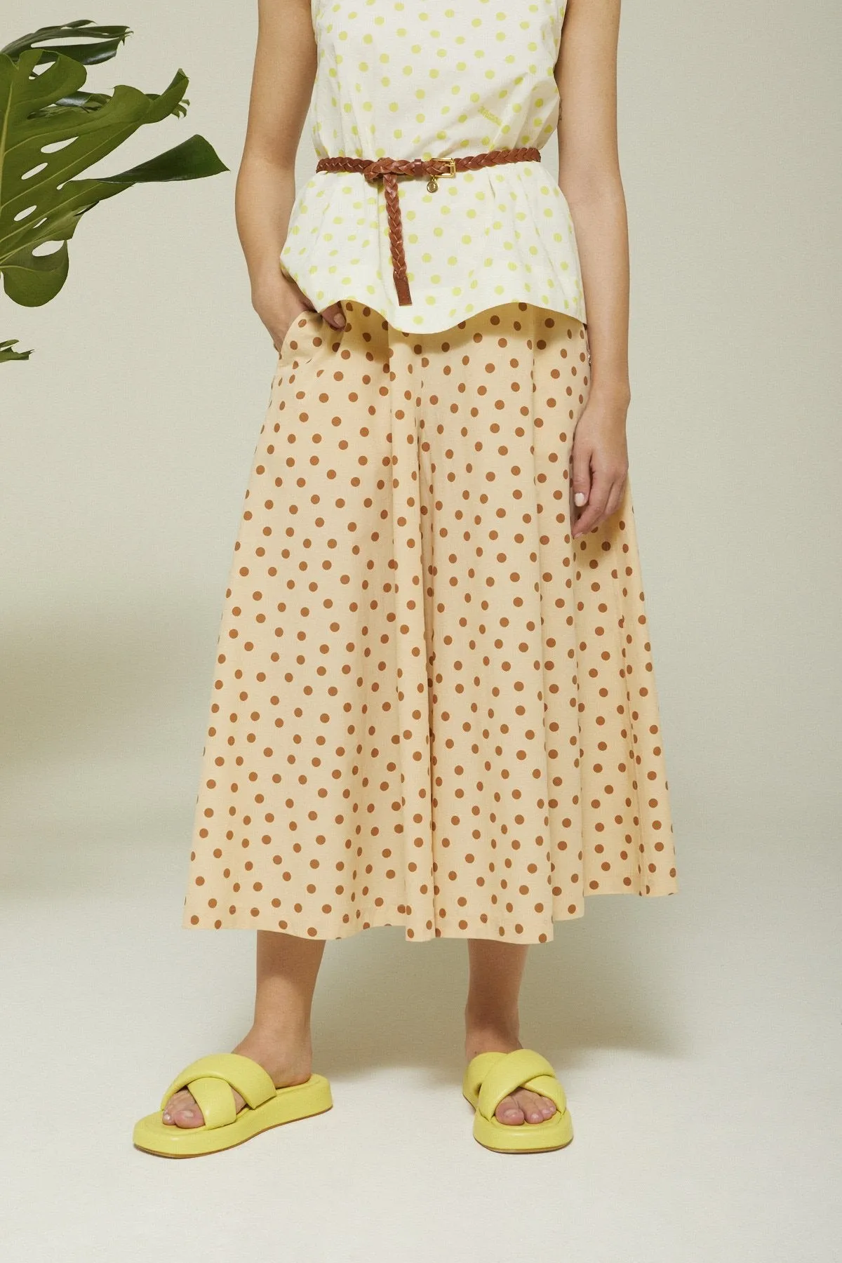 Ecru Polka Trousers