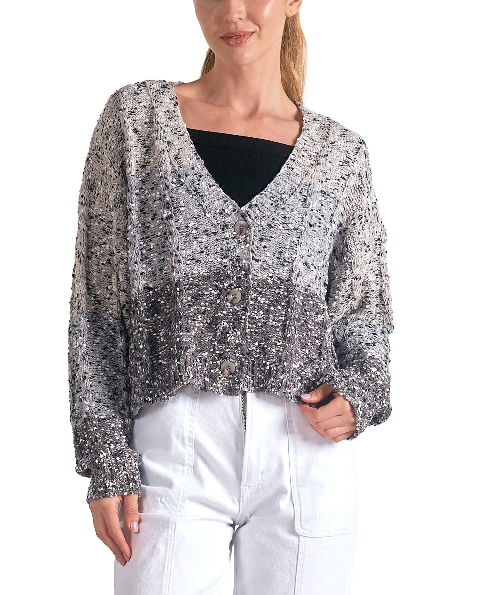 Elan V-Neck Ombre Cardigan