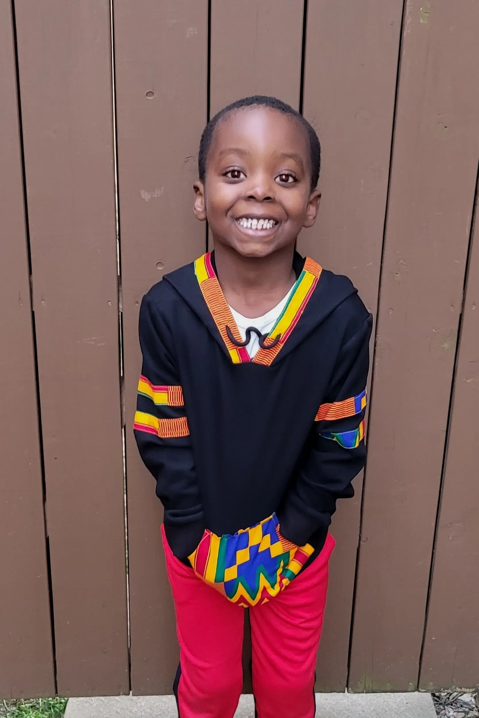 ENOWA AFRICAN PRINT UNISEX KIDS’ HOODIE SWEATSHIRT.