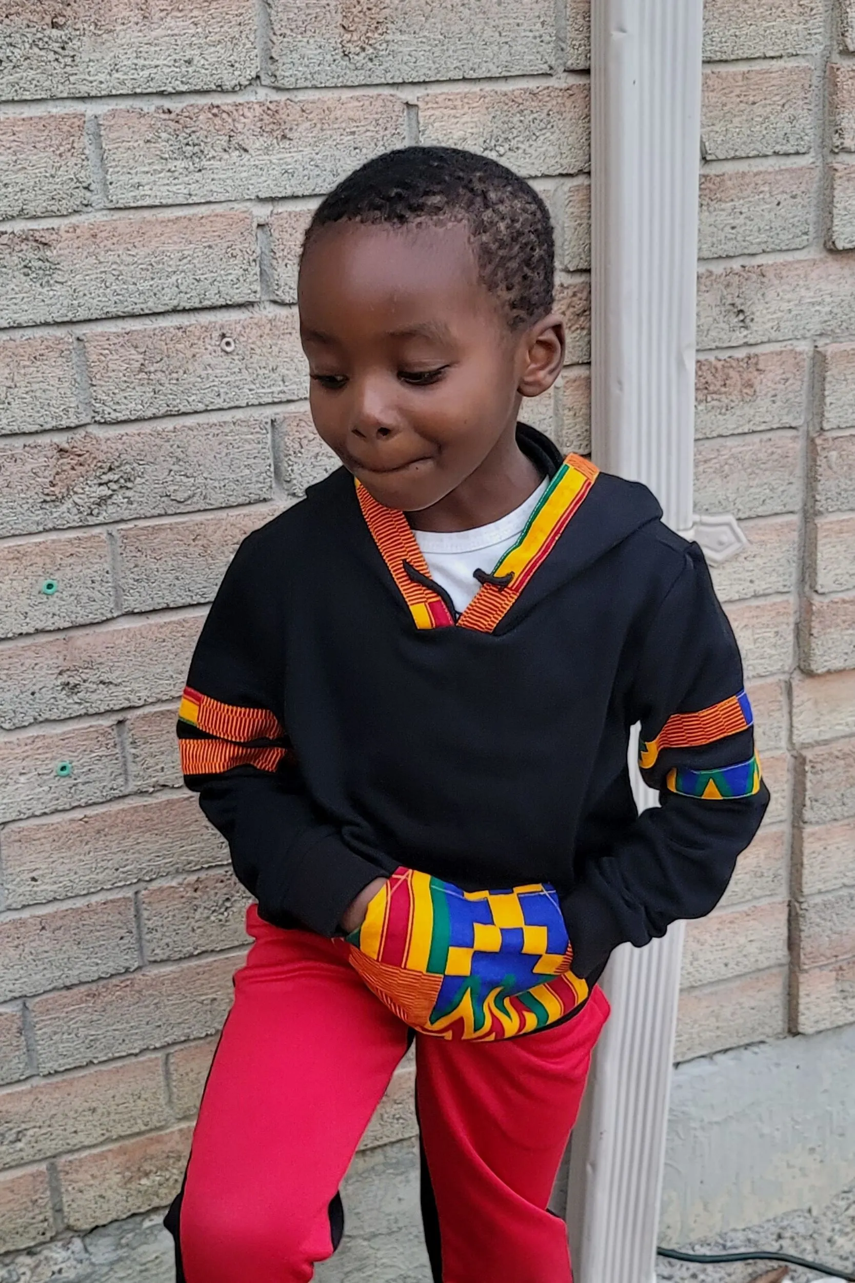 ENOWA AFRICAN PRINT UNISEX KIDS’ HOODIE SWEATSHIRT.