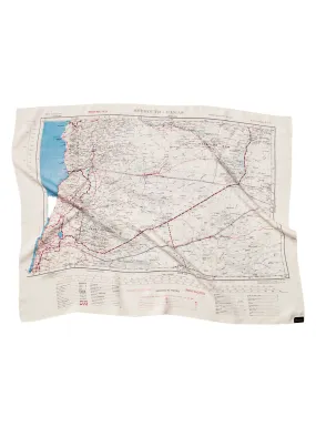 ESCAPE SCARF | Vintage British Army Map | Beirut / Damascus / Al Jauf