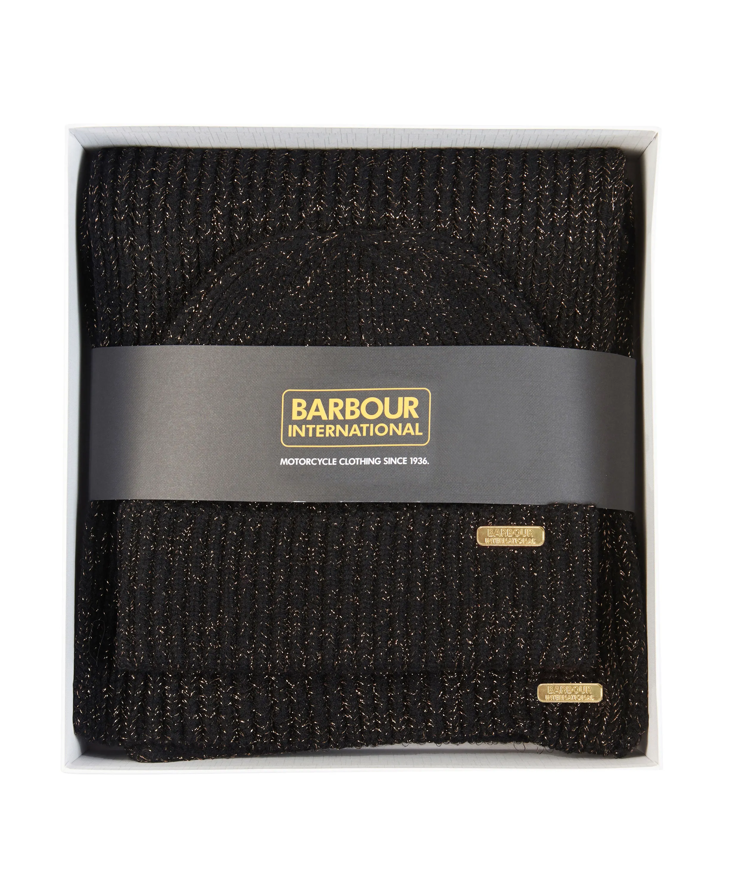 Estoril Beanie & Scarf Gift Set - Black