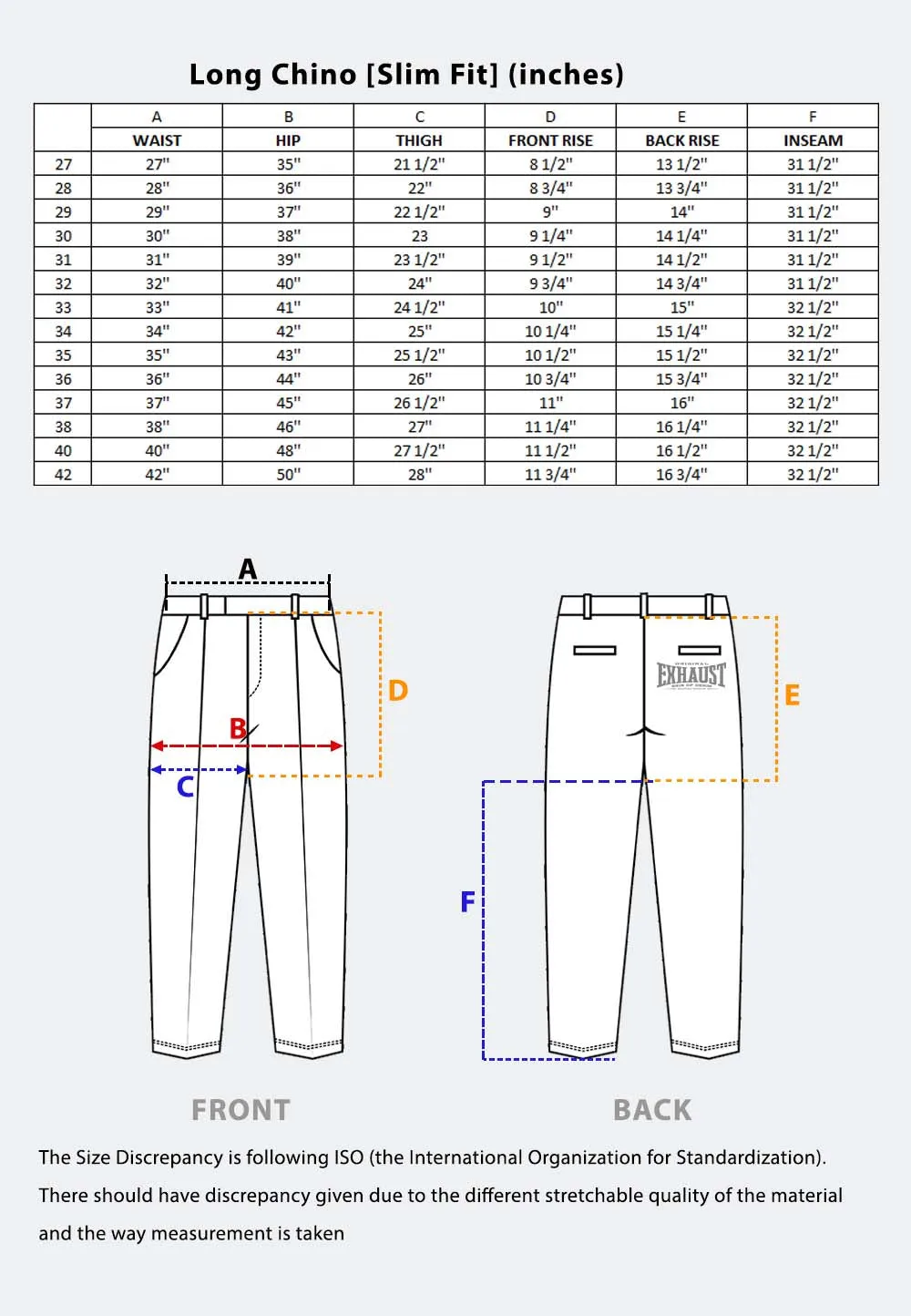 EXHAUST Colour Jeans Long Pants [303 Slim Fit] 1446