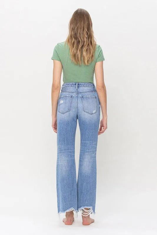 Explore More Collection - 90's Vintage Super High Rise Flare Jeans