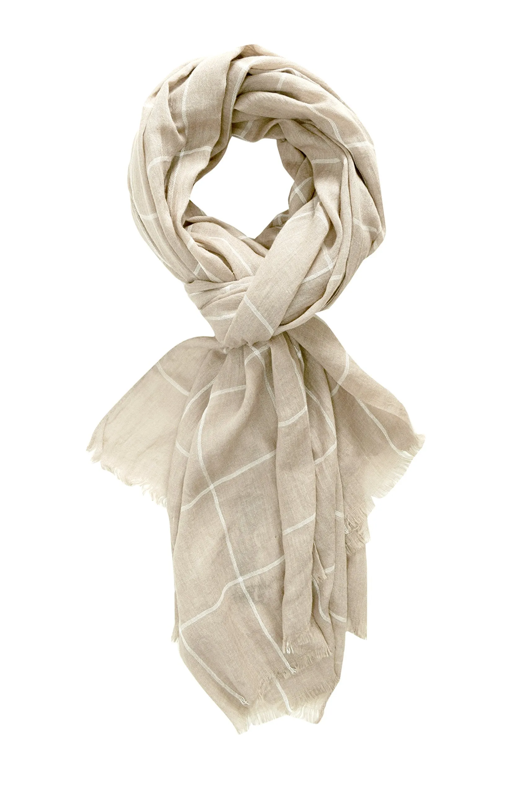 Eyelash Fringe Checkered Plaid Beach Wrap Scarves