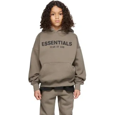 FEAR OF GOD ESSENTIALS HOODIE TAUPE KIDS/JR