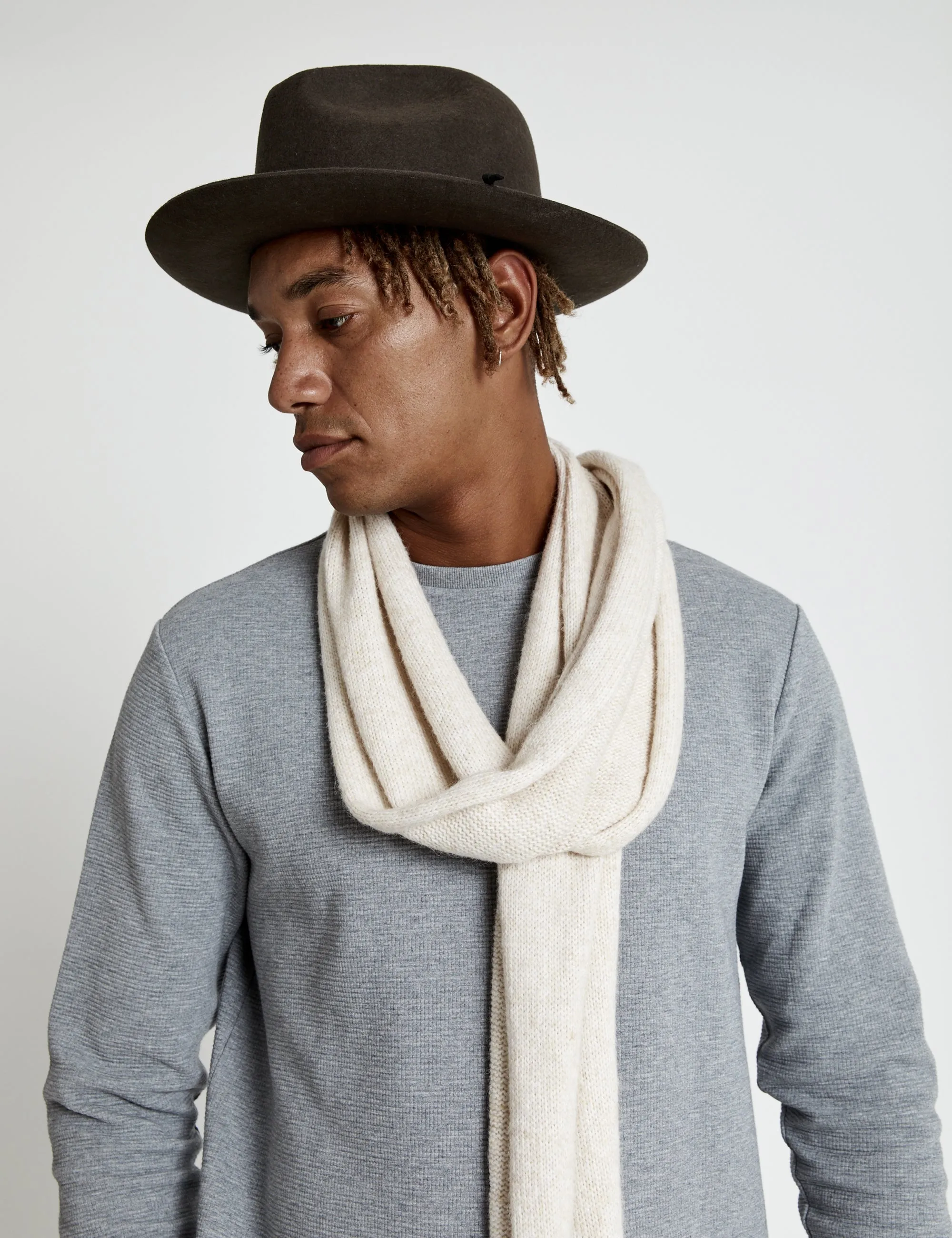 Fisherman Scarf - Natural Marle