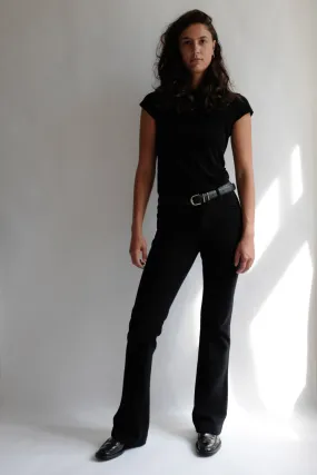 FLARED BLACK LOW WAIST MISS SIXTY VINTAGE PANTS