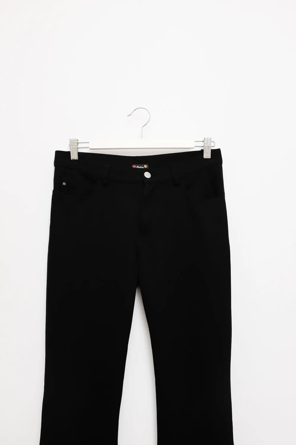 FLARED BLACK LOW WAIST MISS SIXTY VINTAGE PANTS