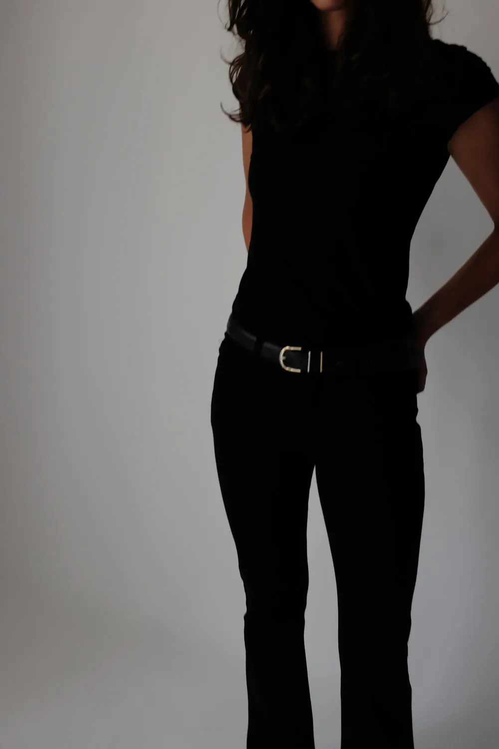 FLARED BLACK LOW WAIST MISS SIXTY VINTAGE PANTS