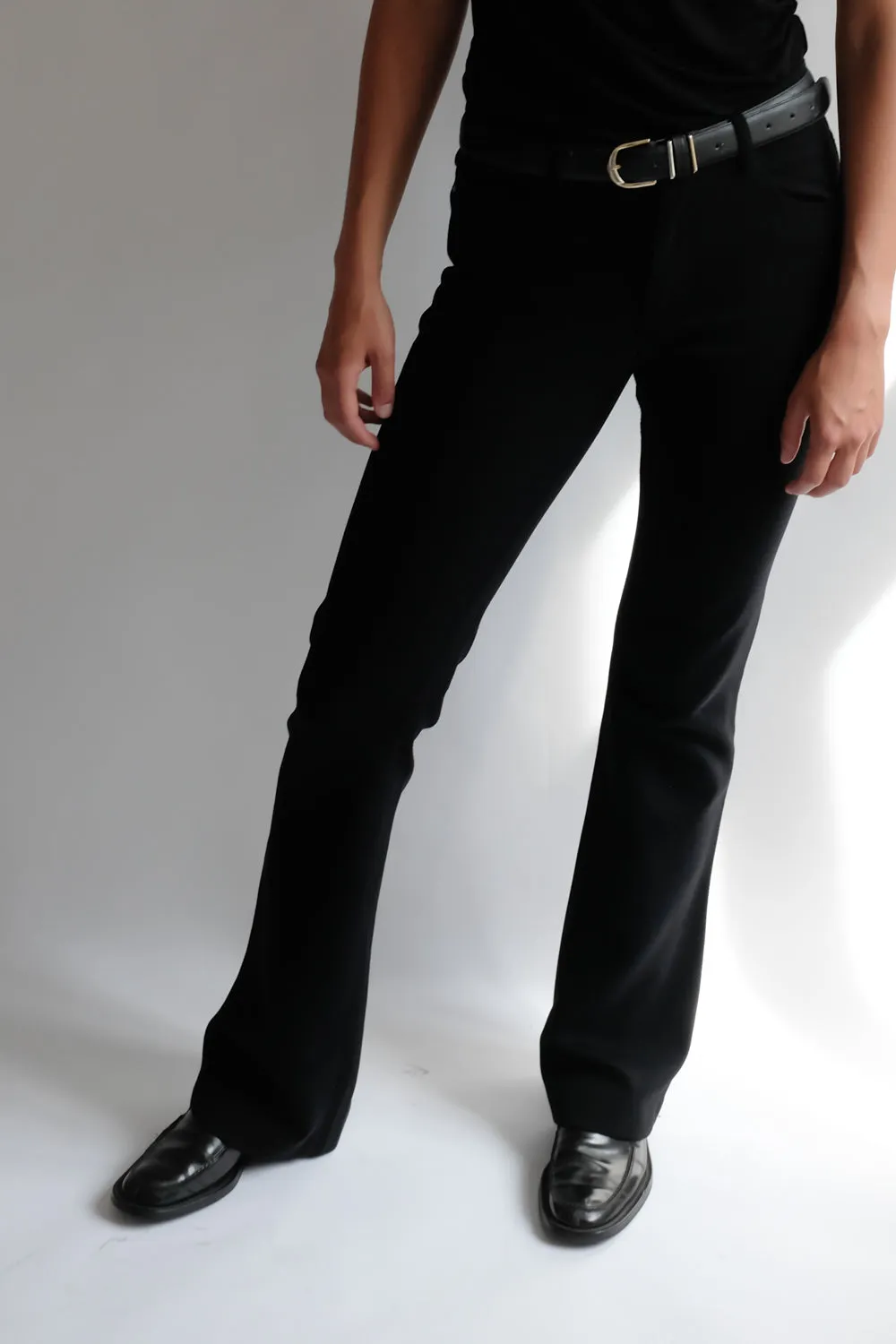 FLARED BLACK LOW WAIST MISS SIXTY VINTAGE PANTS