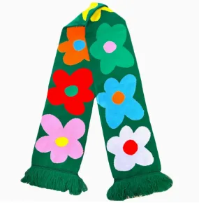 Grassy Green Flower Power Scarf