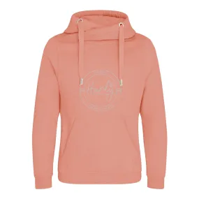 Hardy Equestrian Women's Cowl Neck Dusty Pink Hoodie