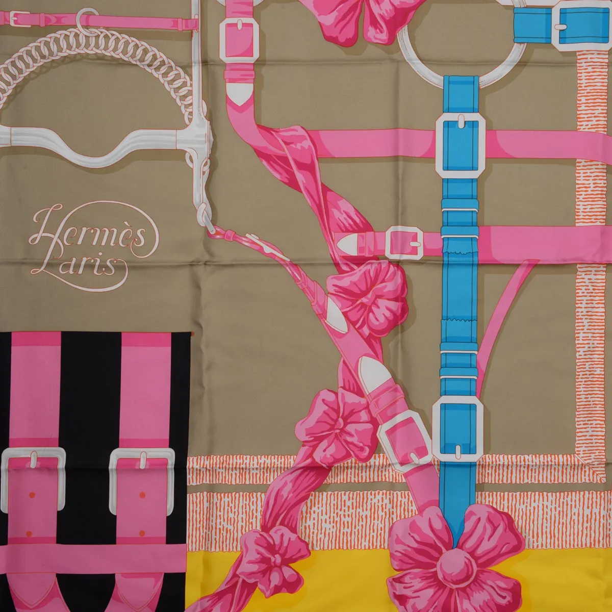 Hermes Multicolour Grand Manege Detail Scarf 90