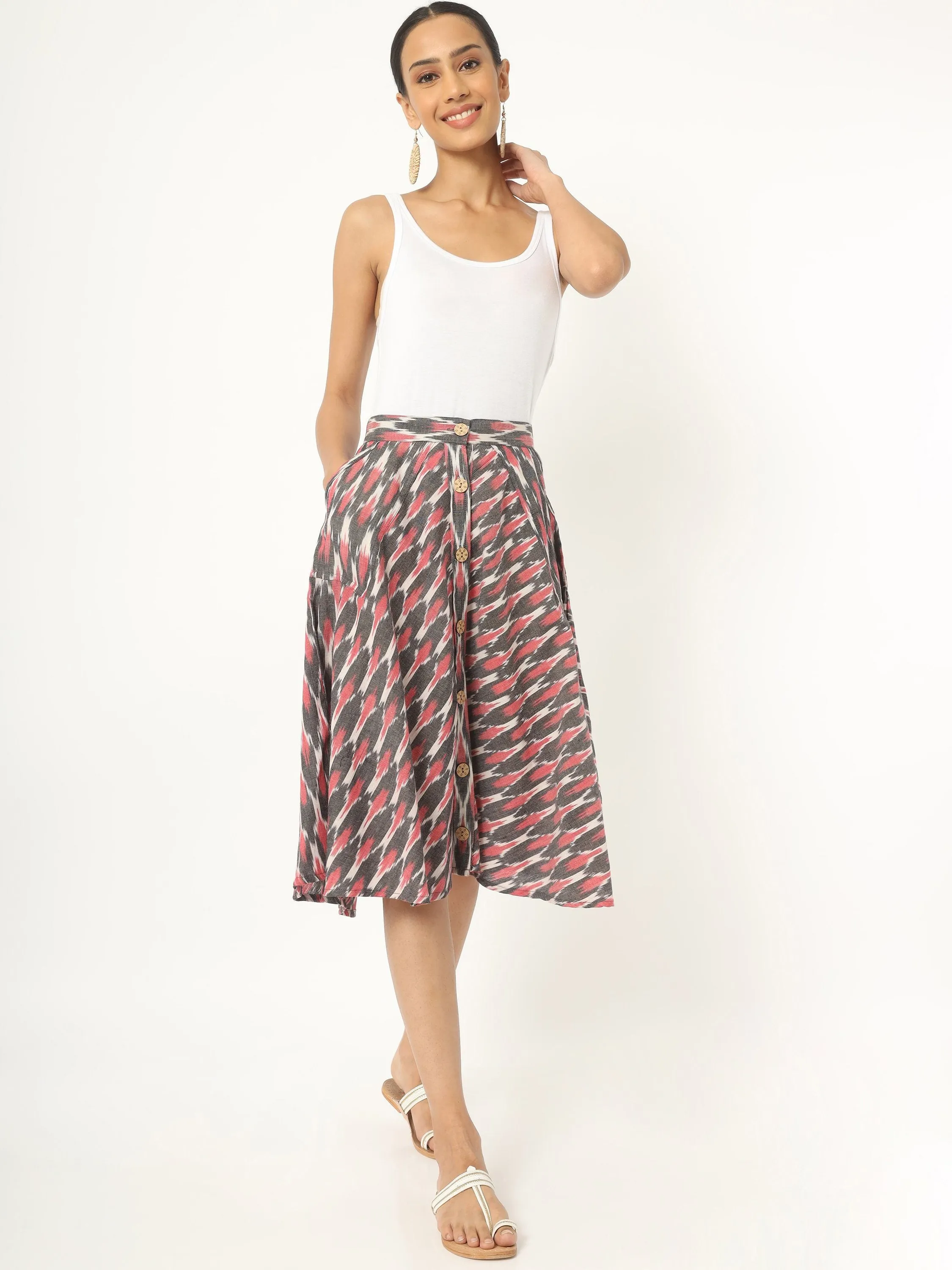 Ikat Flare Skirt