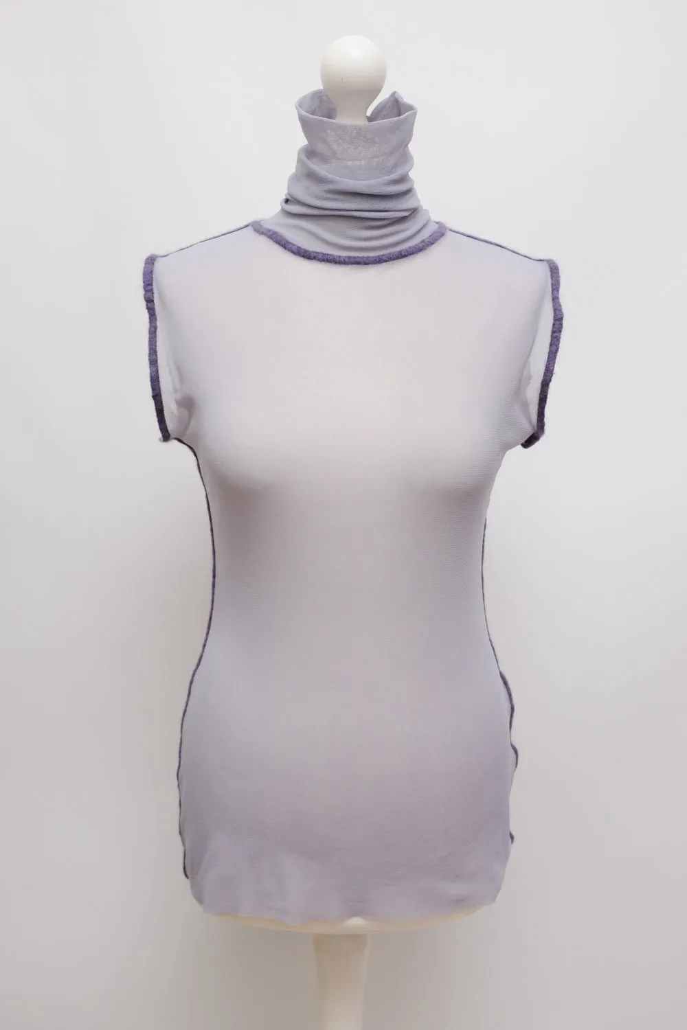 JEAN PAUL GAULTIER MAILLE VINTAGE MESH LILAC TOP