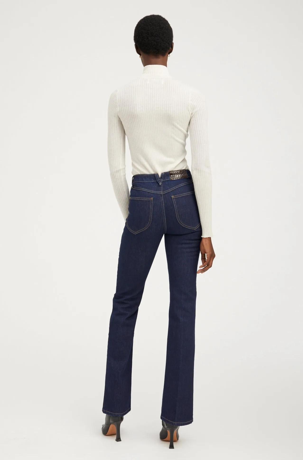 Joan Indigo Micro Flare Denim