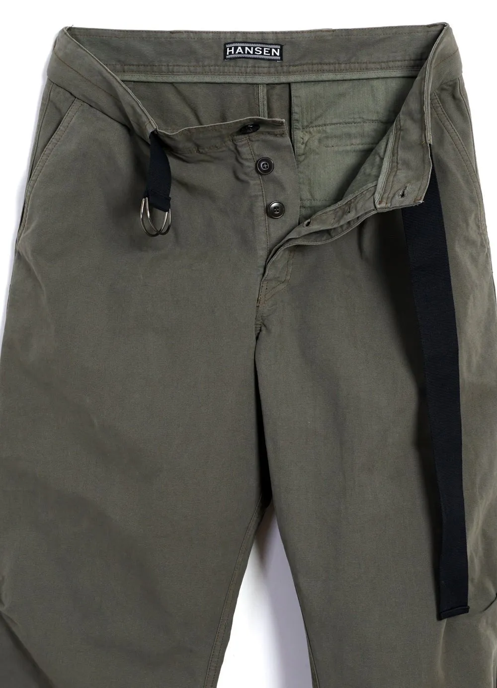 KARLO | Wide Cut Utility Trousers | Green