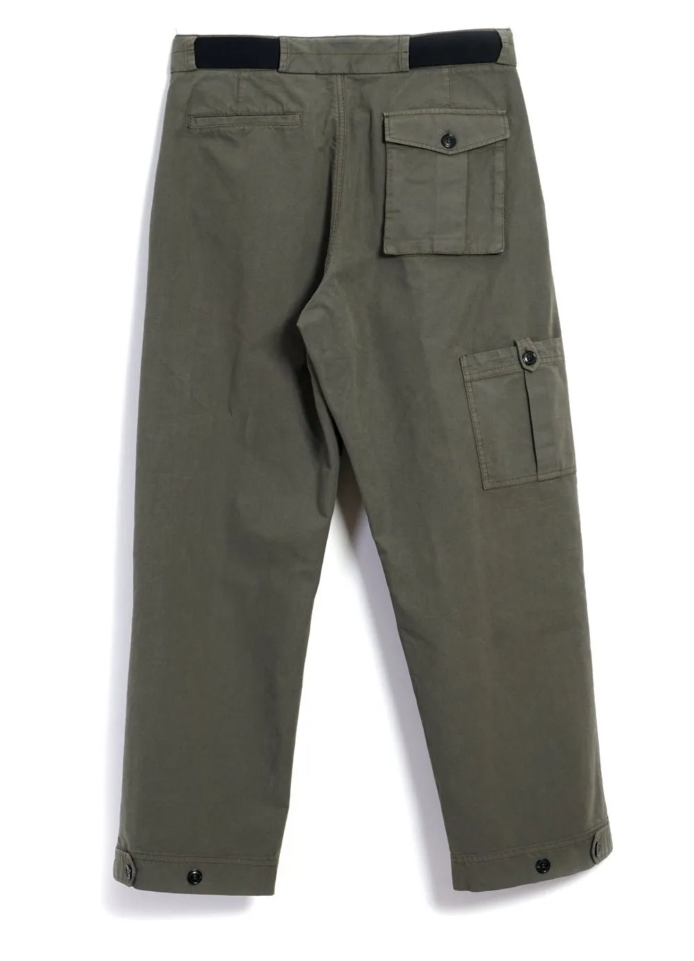 KARLO | Wide Cut Utility Trousers | Green