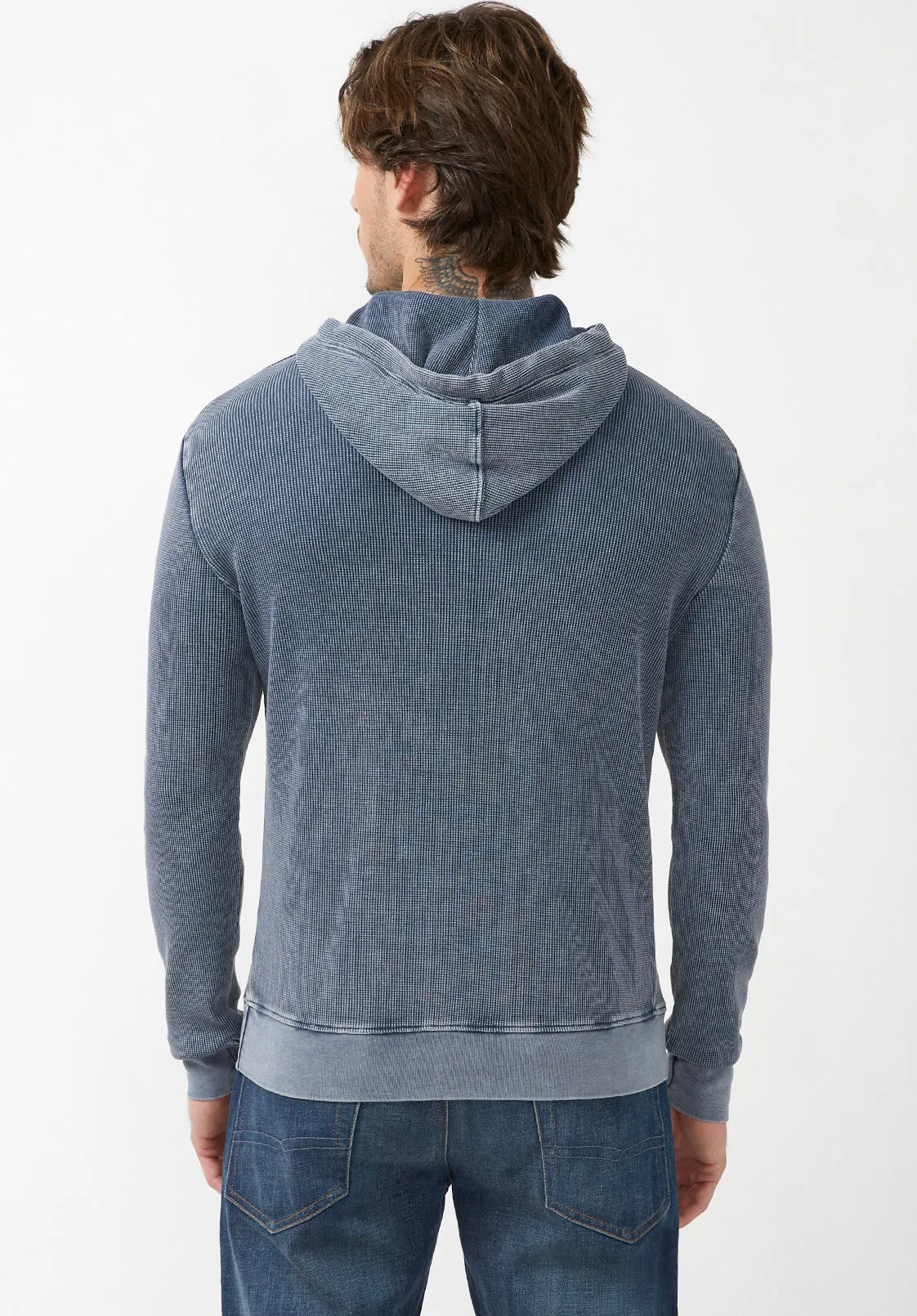 Kisamo Men's Light Weight Hoodie in Mood Blue - BM24028