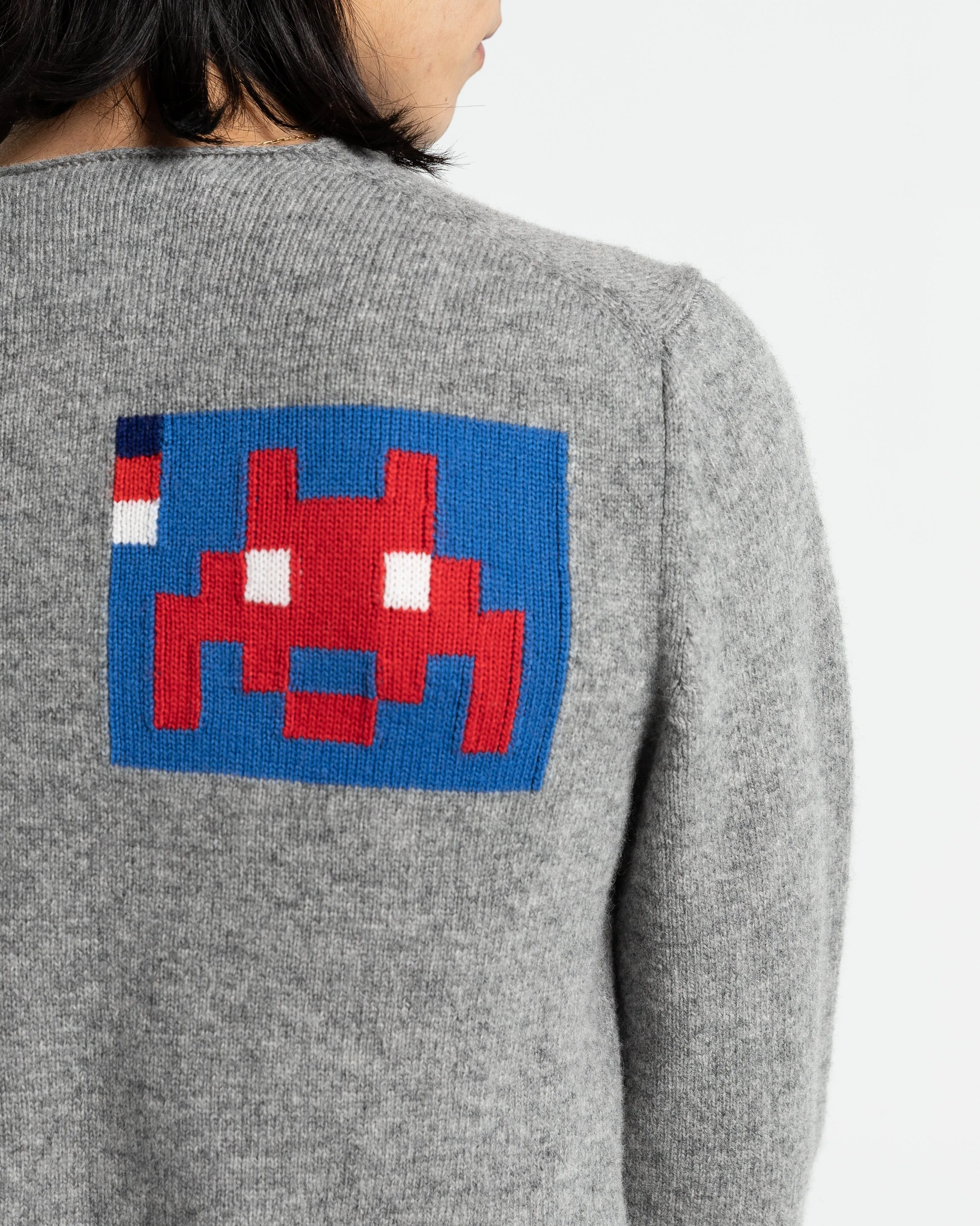 Knit Invader Sweater in Grey