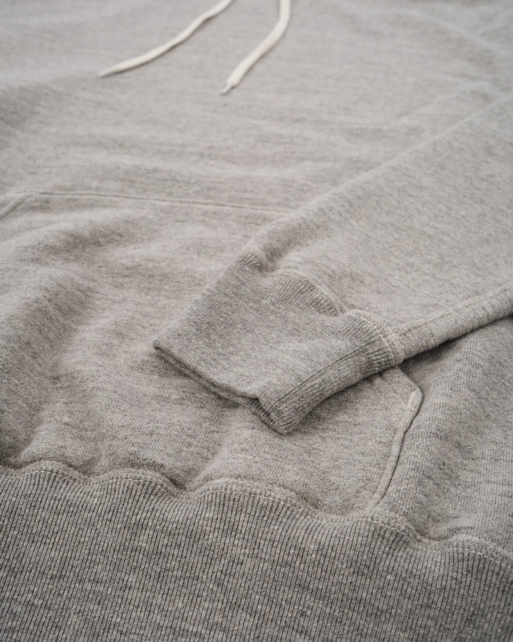 LOOP WHEEL HOODED SWEAT SHIRT HEATHER GRAY