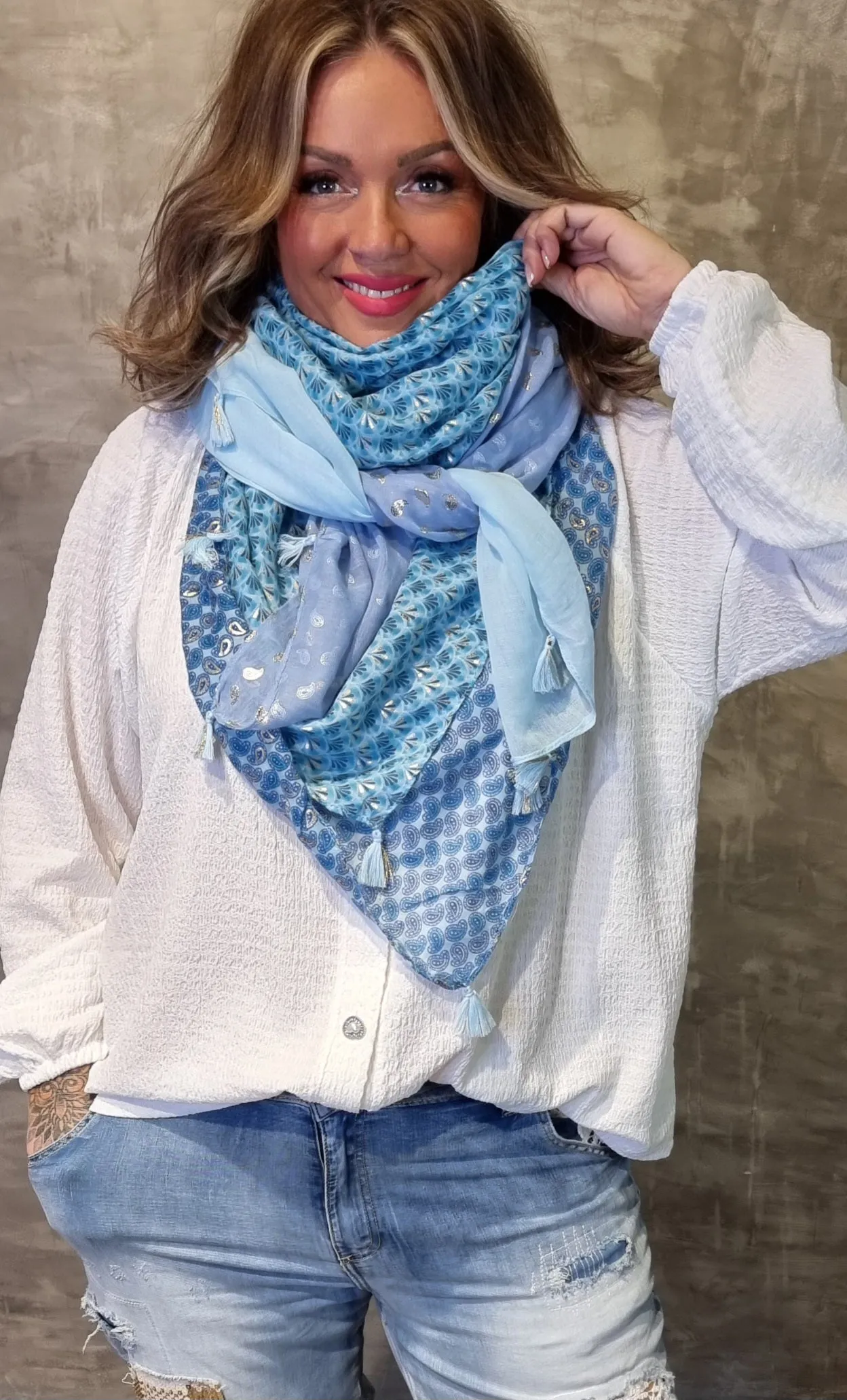 Lucy Scarf Blue