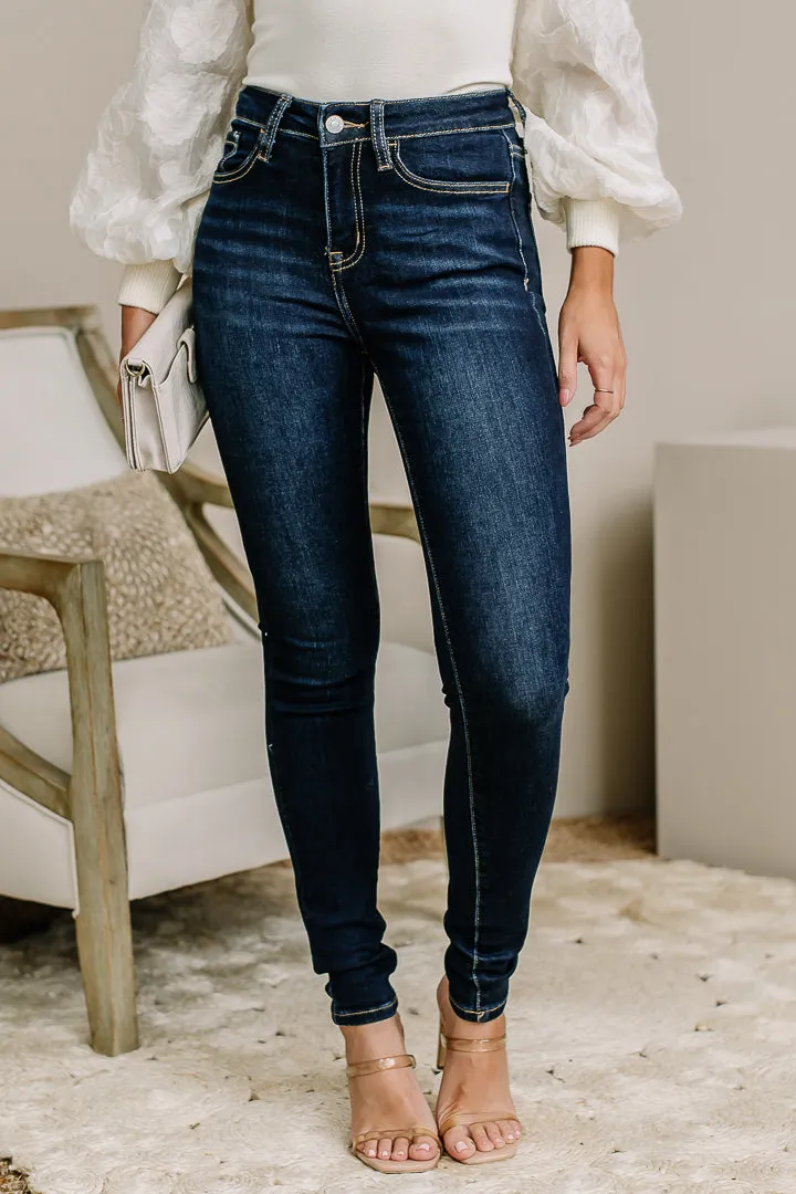 Lustrous Dark Skinny Jeans