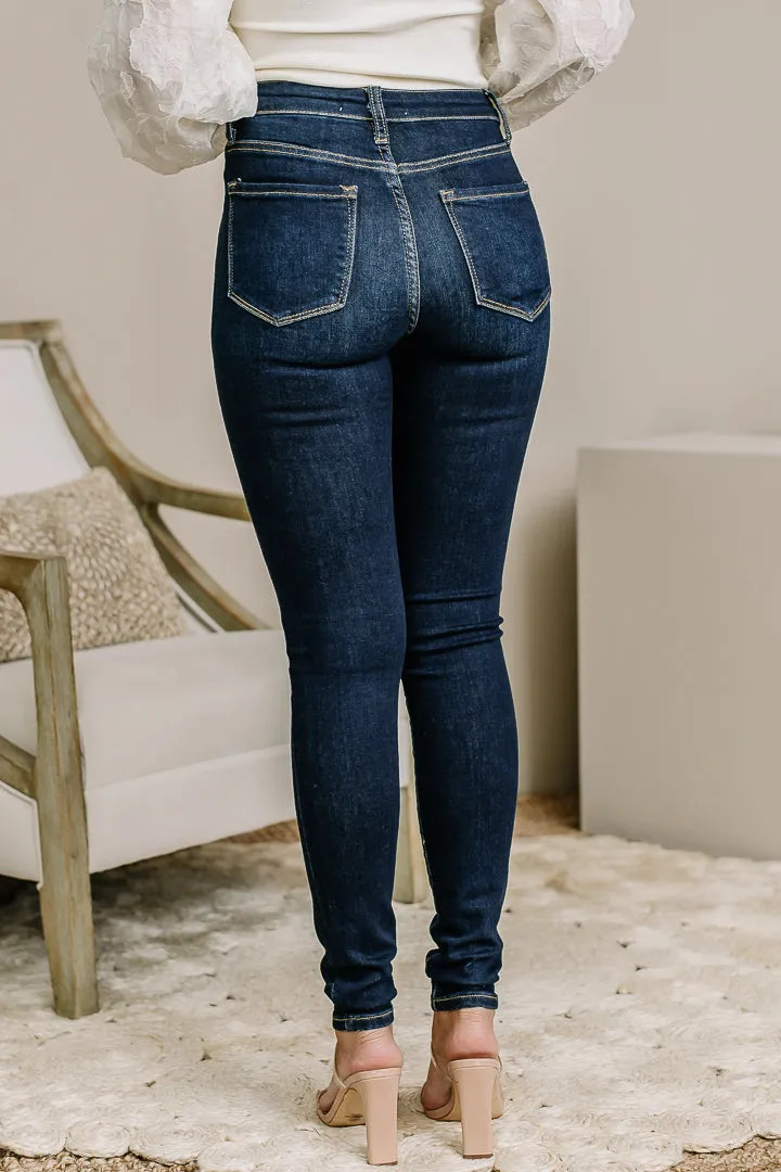 Lustrous Dark Skinny Jeans