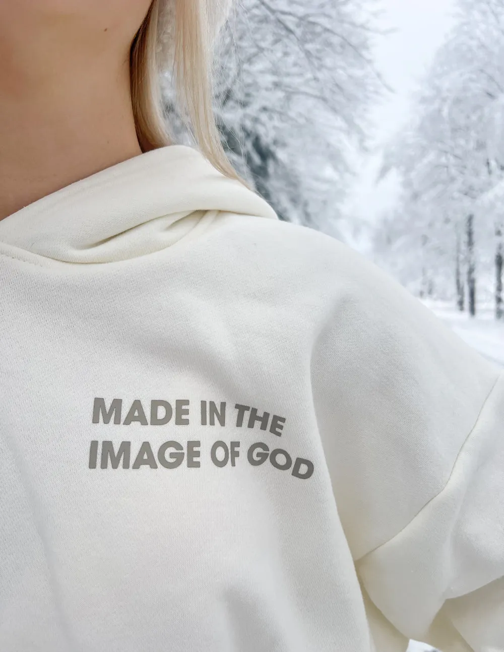 Made in the Image of God Cream Hoodie