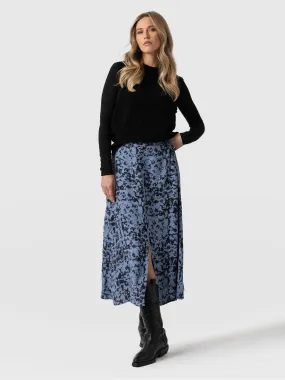 Marina Midi Skirt - Blue Cloud