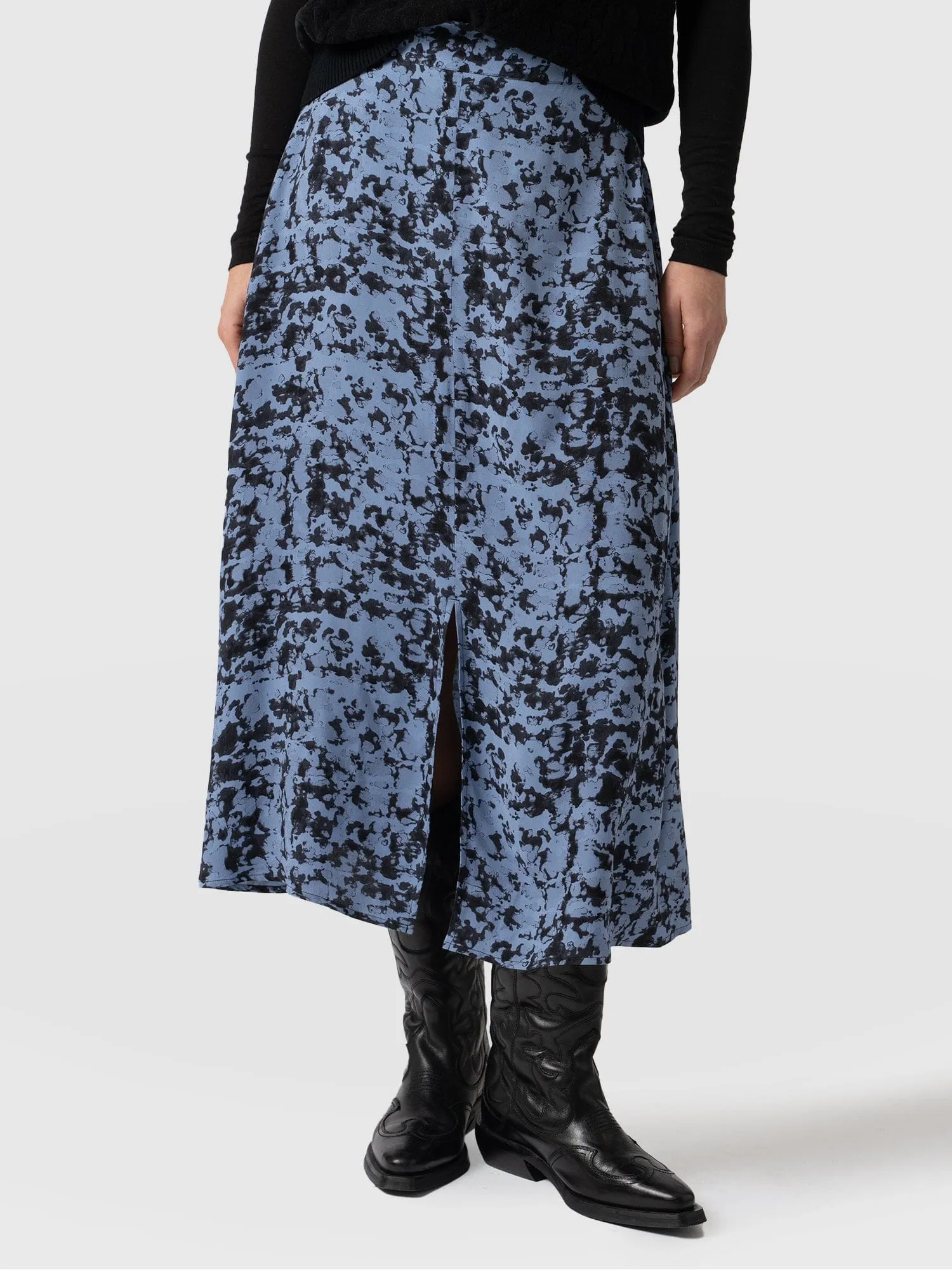 Marina Midi Skirt - Blue Cloud