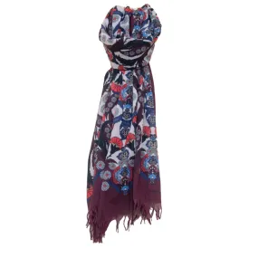 Men's Floral Cotton Scarf