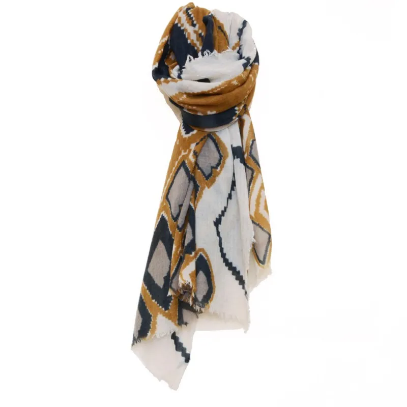 Men's Premium Aztec Print Wool Scarf