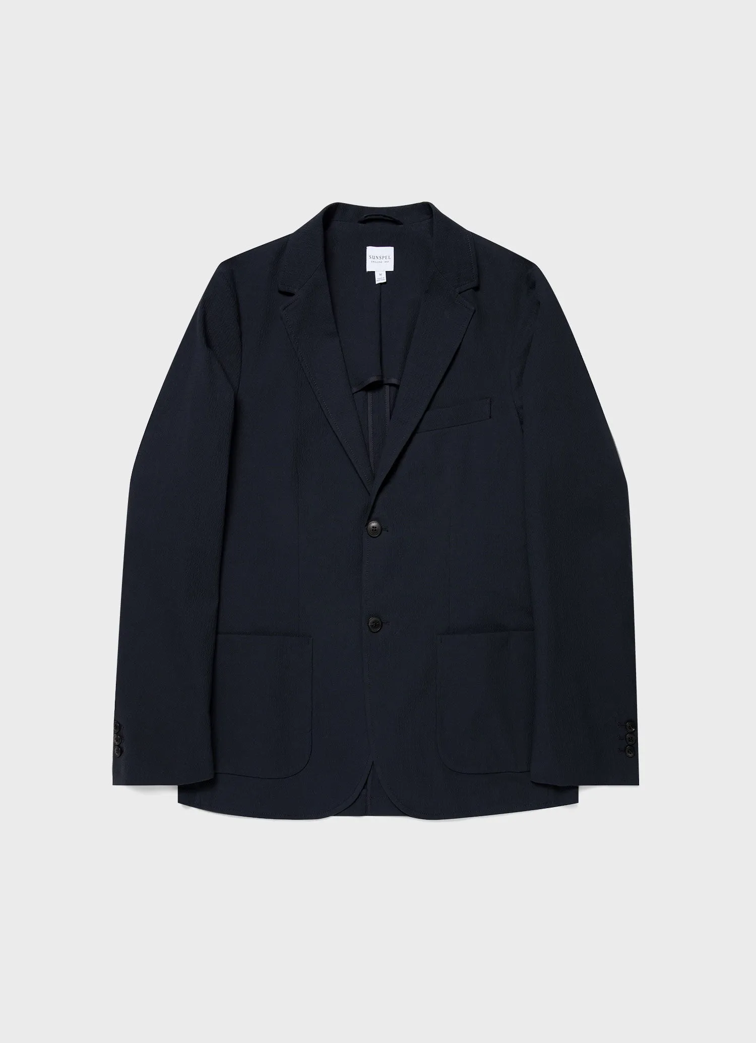 Men's Seersucker Two-Piece Suit in Navy