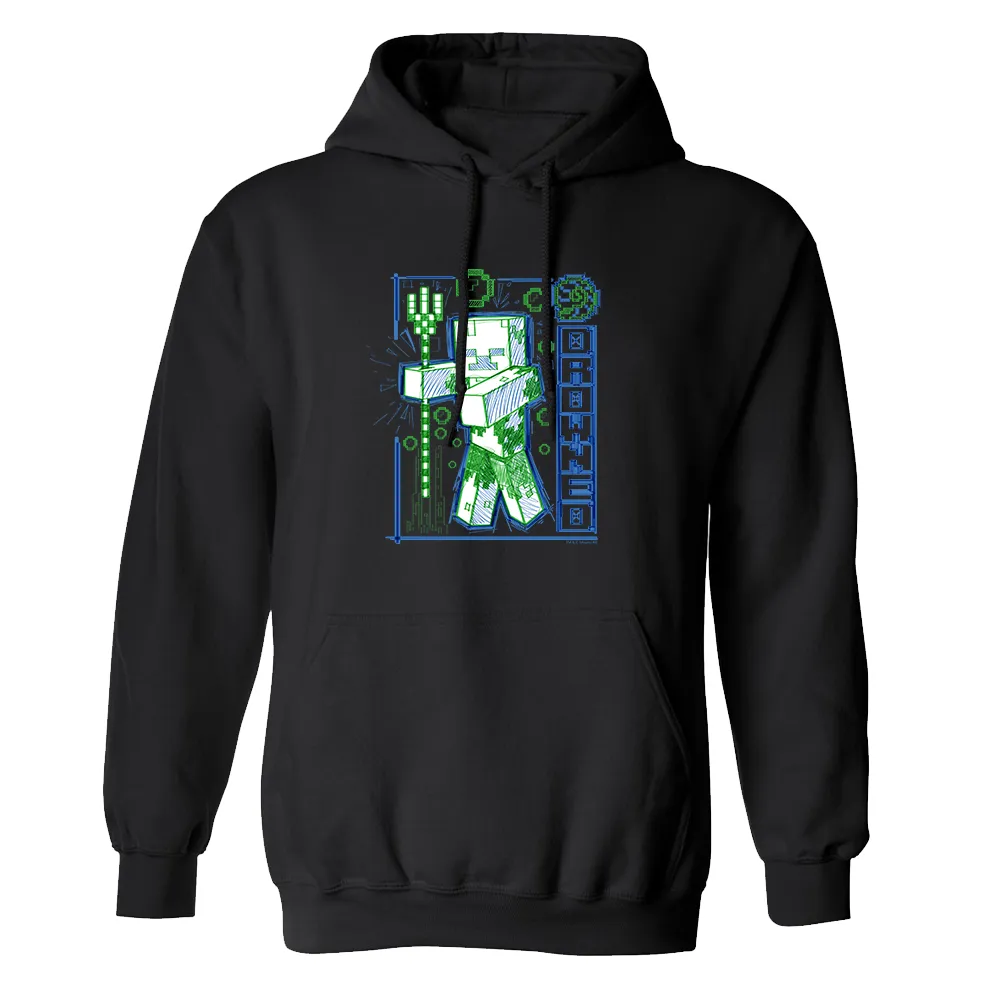 Minecraft Acid Sketch Drowned Pullover Hoodie