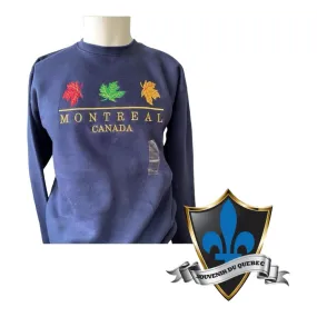 MONTREAL 3 leaf embroidery Crewneck Sweatshirt