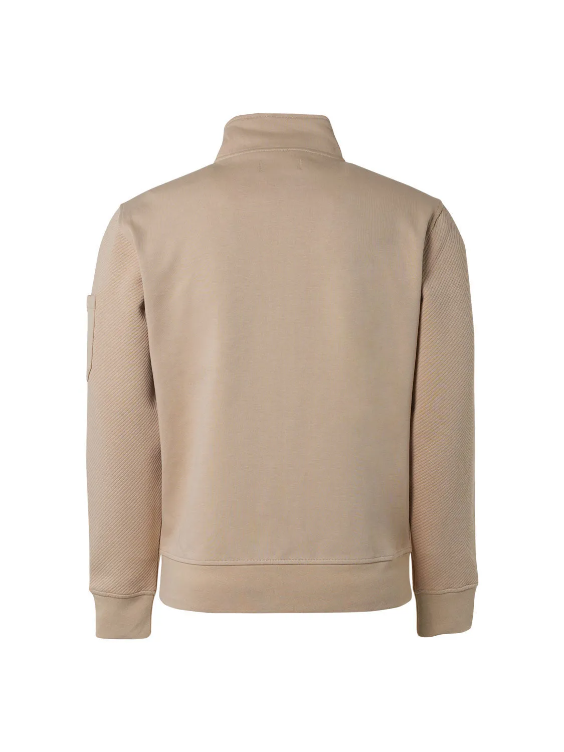 No Excess - Full Zip Jacquard Sweater - Stone or Black