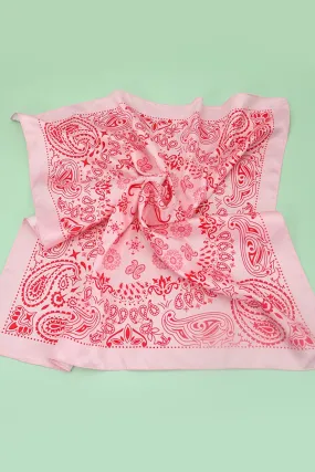 Paisley Pink Silky Scarf