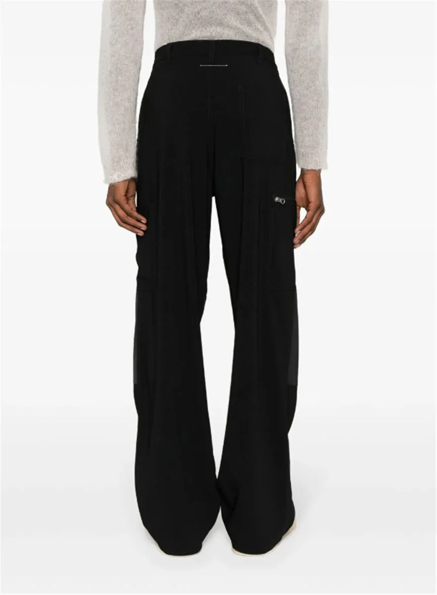 PANELLED STRAIGHT-LEG CARGO TROUSERS